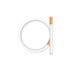 Cigarette style font