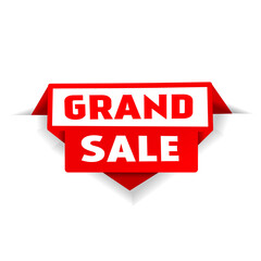Grand sale banner template. Special offer concept design. Flat Vector template icon.
