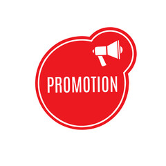 Promotion sign. speech bubble icon. Banner template design, flat style vector illustration, Web elements.