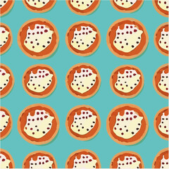cute simple bakewell tart pattern, cartoon, minimal, decorate blankets, carpets, for kids, theme print design
