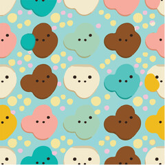 cute simple marzipan pattern, cartoon, minimal, decorate blankets, carpets, for kids, theme print design
