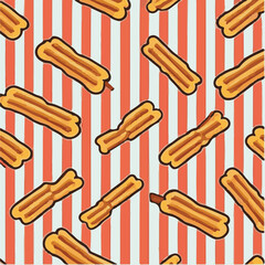 cute simple churro pattern, cartoon, minimal, decorate blankets, carpets, for kids, theme print design
