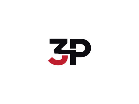 Creative number 3p logo icon, professional 3p alphabet number letter logo design