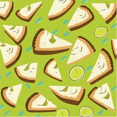 cute simple key lime pie pattern, cartoon, minimal, decorate blankets, carpets, for kids, theme print design
