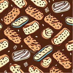 cute simple babka pattern, cartoon, minimal, decorate blankets, carpets, for kids, theme print design
