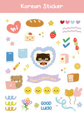 Korean Sticker. Cute Digital Sticker. Planner Sticker. Scrapbook Sticker