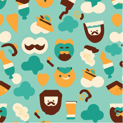 cute simple fathers day pattern, cartoon, minimal, decorate blankets, carpets, for kids, theme print design
