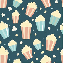 cute simple national popcorn day pattern, cartoon, minimal, decorate blankets, carpets, for kids, theme print design
