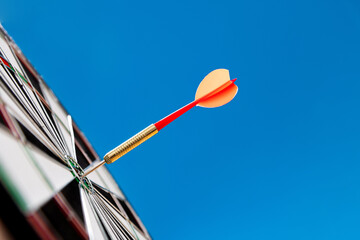Dart hitting on center target