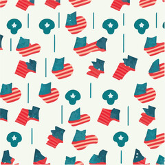 cute simple memorial day pattern, cartoon, minimal, decorate blankets, carpets, for kids, theme print design
