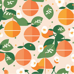 cute simple mandarin pattern, cartoon, minimal, decorate blankets, carpets, for kids, theme print design
