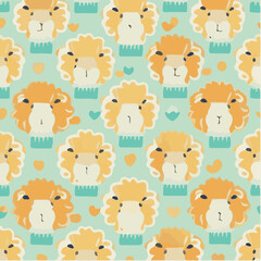 cute simple lion pattern, cartoon, minimal, decorate blankets, carpets, for kids, theme print design
