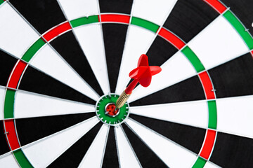 Dart hitting on center target