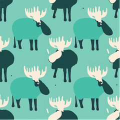 cute simple moose pattern, cartoon, minimal, decorate blankets, carpets, for kids, theme print design
