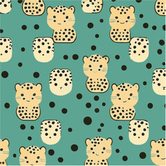cute simple leopard pattern, cartoon, minimal, decorate blankets, carpets, for kids, theme print design

