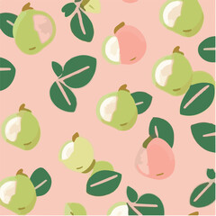 cute simple guava pattern, cartoon, minimal, decorate blankets, carpets, for kids, theme print design
