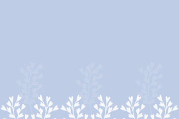 Blue background with white decor