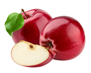 Apple isolated on white background, full depth of field