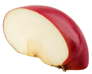 Apple isolated on white background, full depth of field