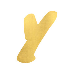 y Alphabets with gold elements