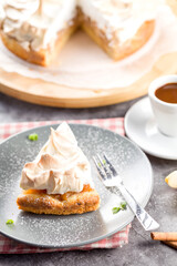 apple pie with whipped proteins