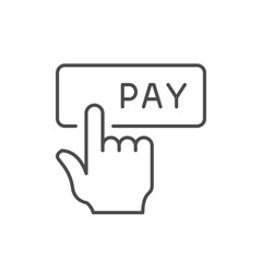 Pay button line outline icon