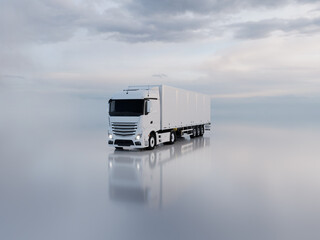 Obraz na płótnie Canvas Truck with Pure Sky