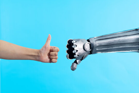 Robot finger showing thumb down