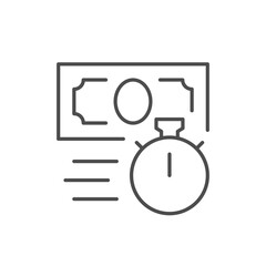 Fast money line outline icon