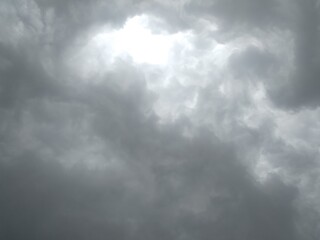 Dramatic sky with stormy clouds