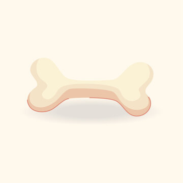 Bone for a dog. Pet. Vector illustration in a flat style.