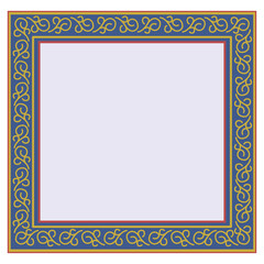 colorful frame with classic ornament suitable for invitation card, banner, greeting card, flyer.