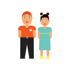 Flat vector characters cartoon icon