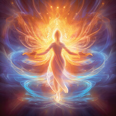 tantra deity of spiritual awakening astral energy flow - by generative ai