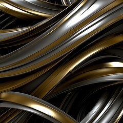 Fluid metal ribbons graceful and flowing ribbons of liquid silver