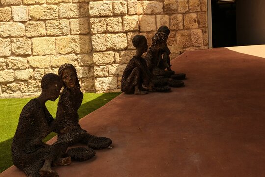 Statues from the Armenian Genocide Museum in Jbeil, Lebanon