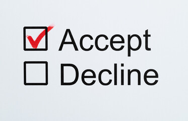 Choose to accept or decline