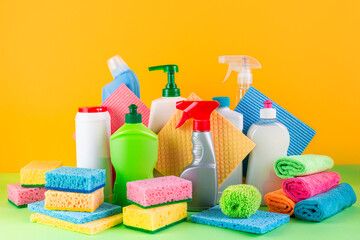Cleaning products. Cleaning concept. House cleaning - obrazy, fototapety, plakaty