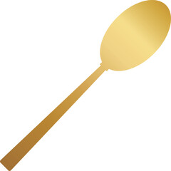 スプーンのアイコン　ゴールド