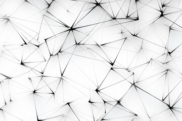 Fototapeta premium Abstract Artistic background composed of intricate triangulations and delicate black lines on a light backdrop. Ai generated