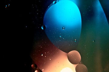 Window with water bubbles on it