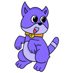 Colorful vector illustration of a cute cartoon animal