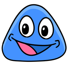 Colorful vector illustration of a cute cartoon face