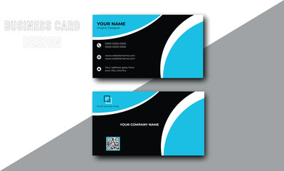 Modern and simple business card design professional business card design.Personal visiting card with company logo. 