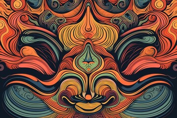 abstract background illustration flowing shapes psychedelic art  