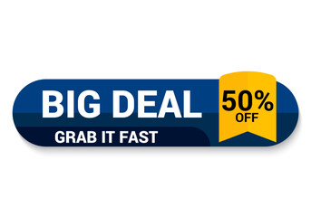 Sale banner template design with text and numbers sign on the white background