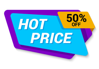 Sale banner template design with text and numbers sign on the white background