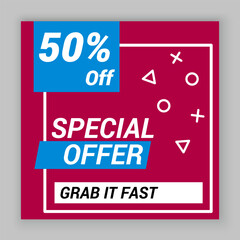 Vector illustration of a sale banner template design