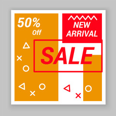 Vector illustration of a sale banner template design