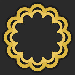 Vector border template design with yellow color on gray background